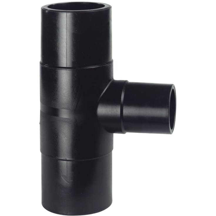 +GF+ 225 x 90 mm PE t-rör, reducerat, PN10 SDR17
