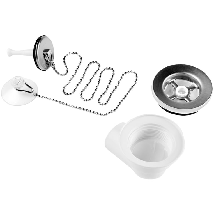 Ifö bundventil med prop til badekar, komplet