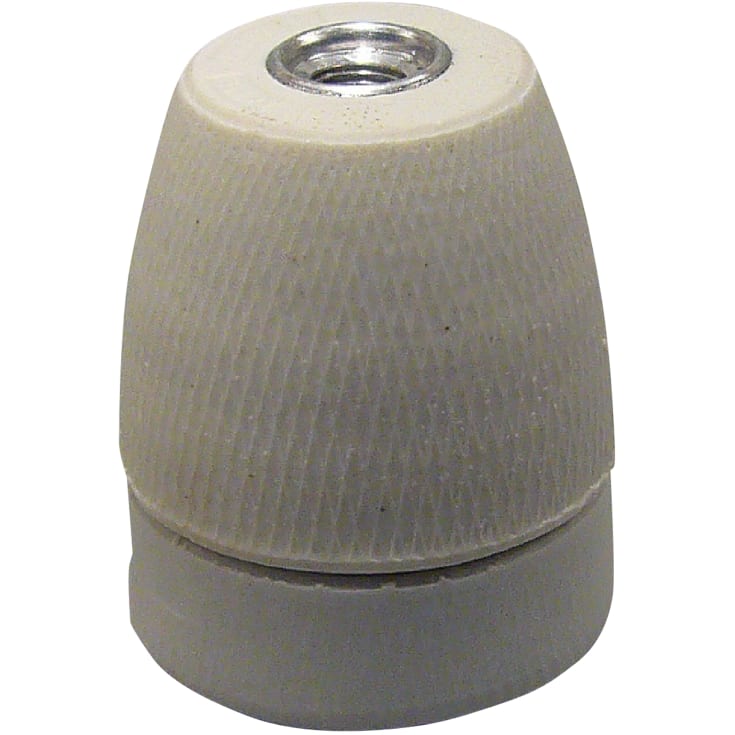 Porcelänssockel E27, råvit