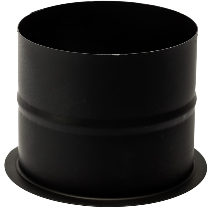 130 mm Metalbestos Sorte røgrør murbøsning, lige 100 mm