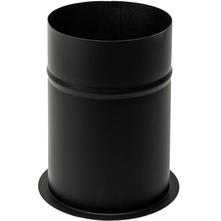 150 mm Metalbestos Sorte røgrør murbøsning, lige 200 mm