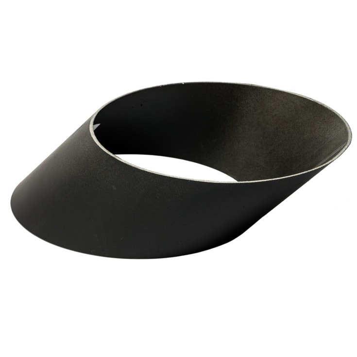 130 mm Metalbestos Sorte røgrør murbøsning, 45°