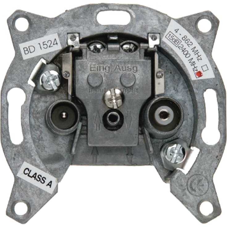 10 stk Berker Antenneudtag sløjfedåse TV/R 13dB 75 Ohm m/skrueterm.