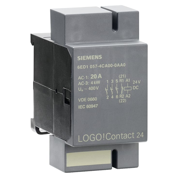 Logo Kontaktor 20A 3 fabrikat + 1 brudd, 24V DC