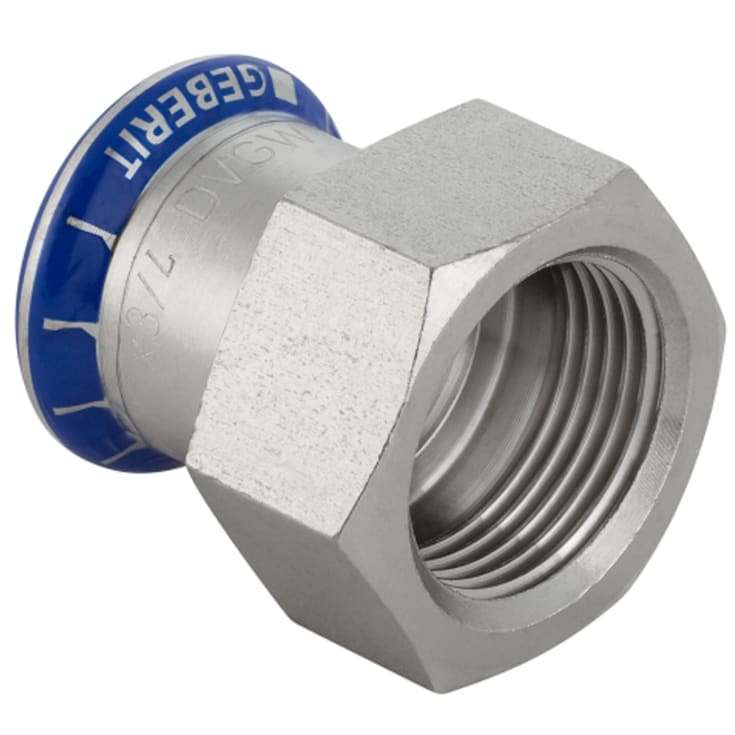 Geberit Mapress rustfri overgangsmuffe t/brugsvand 15 mm x 1/2"