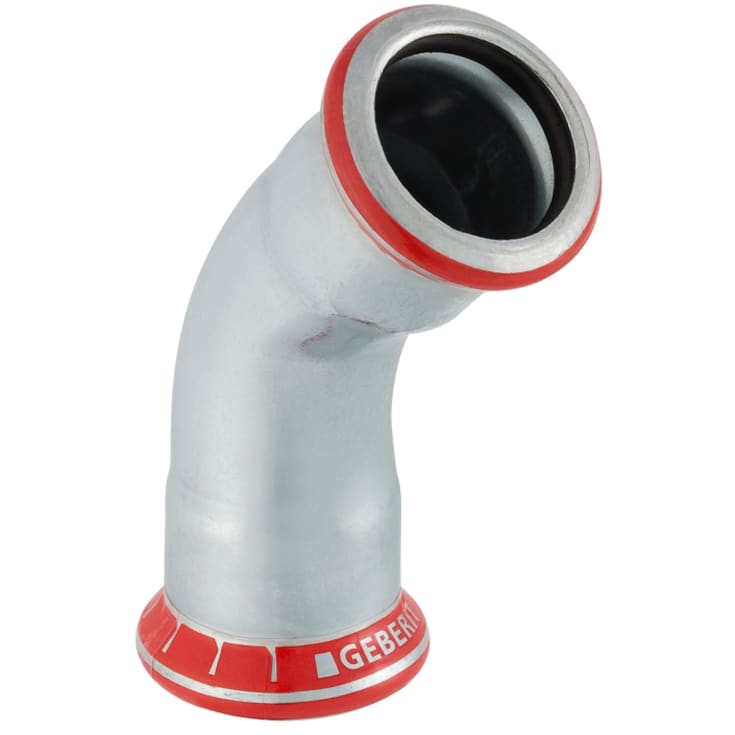 Geberit Mapress forzinket bøjning t/varmeanlæg 15 mm - 45 grader