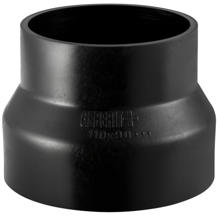 90 x 50 mm Reduktion centrisk sort PEH Geberit