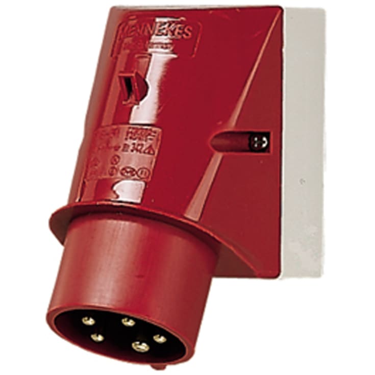 CEE Udvendigt vægindtag 16A 5P 6H 400V IP44 på underlag