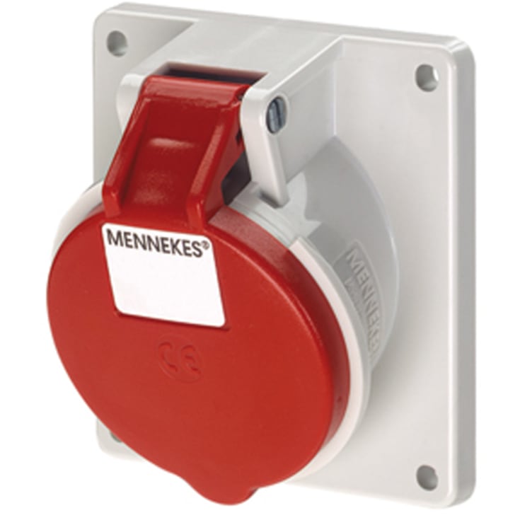 CEE Vægudtag skrå 32A 5P 6H 400V IP44 skrueløs