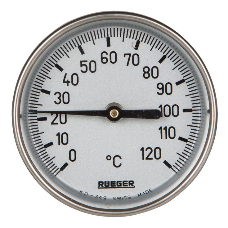 Rueger termometer 1/2"x100 mm, 0-120°