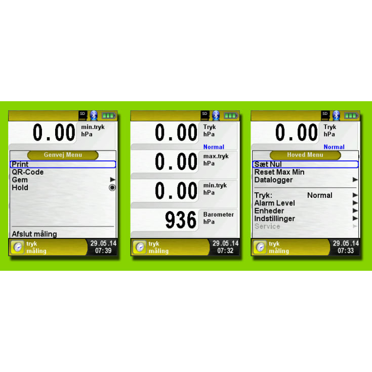 Systronik S4610St Manometer +/- 1000HPA (1bar) inkludert lader