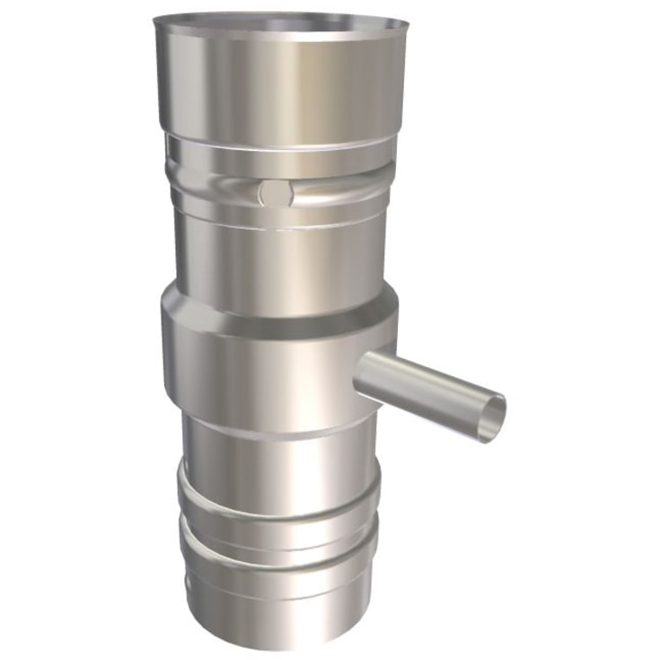 180 mm Metalbestos Omega længde med indvendig kondensaftapning
