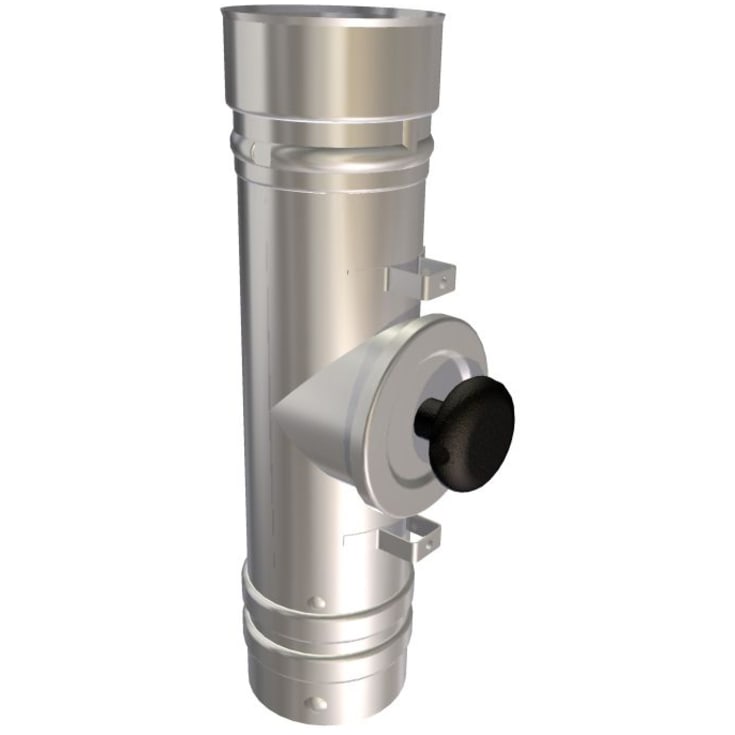 200 mm Metalbestos Omega lengde med rensedør maks. 200°C