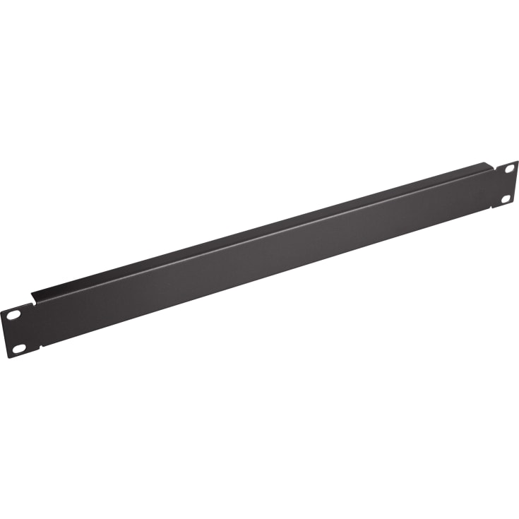 Blank plate for 19" rack 1U svart metall