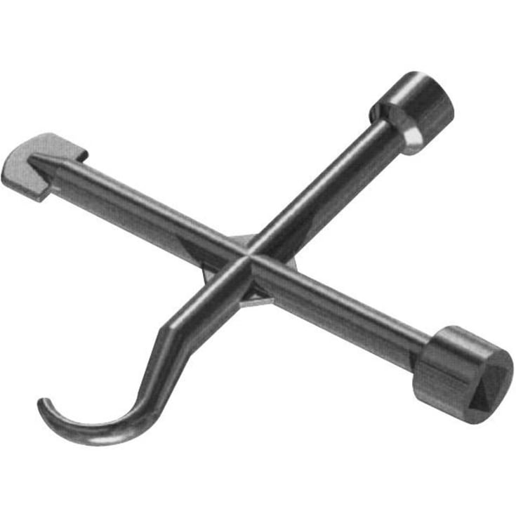 Duco 4-i-én universal krydsnøgle til påboltede dæksler