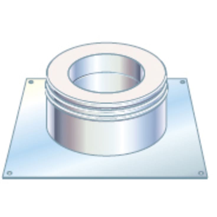 5" Metalbestos Multi50 kobling med forankringsplade