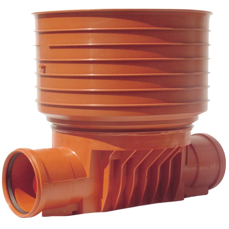 Uponor 110 x 425 mm TP1-brønd, glat, lige gennemløb