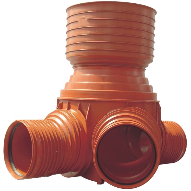 Uponor 200 x 425 mm TP3-brønd, glat/letvægt, venstre tilløb