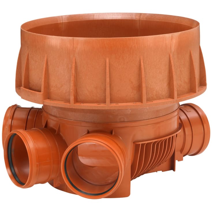 Uponor 200 x 600 mm TP2-brønd, gl./letvægt, højre/venstre tilløb