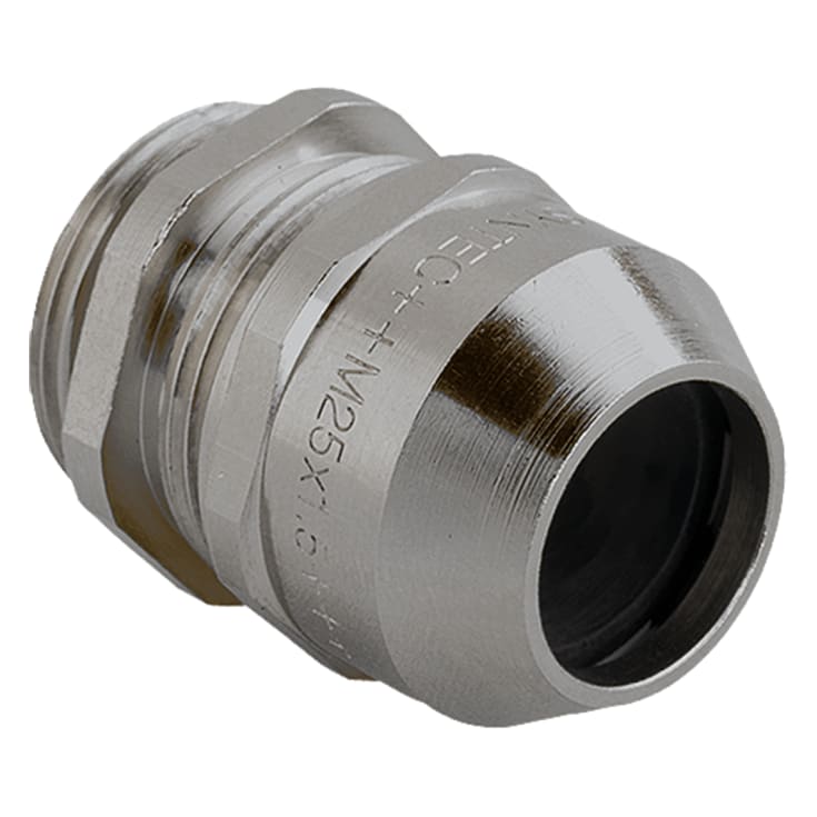 25 st Mässingsbeslag M25 IP68 kabel Ø10-17 mm gänga L:12 mm