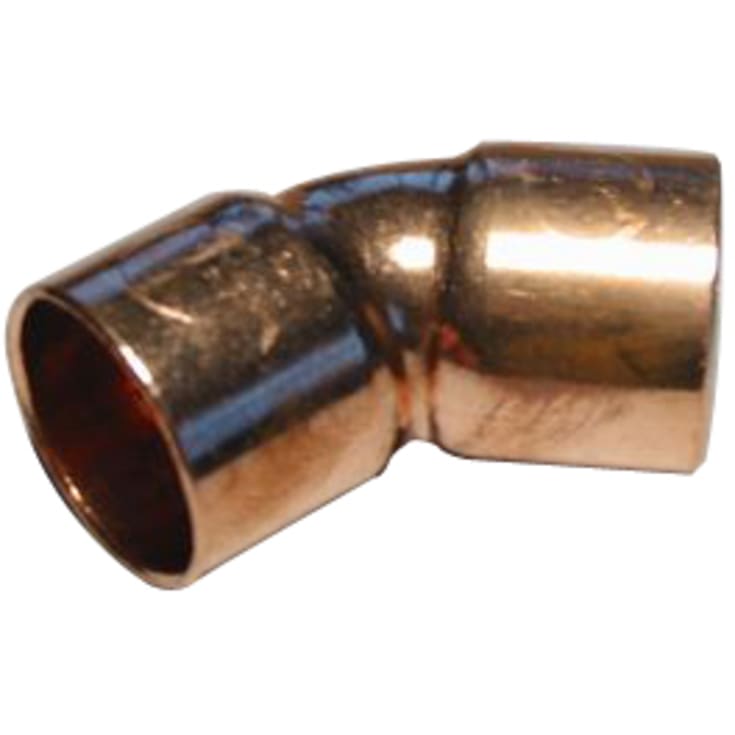 Loddebøyning muffe/muffe, 22 mm - 45°