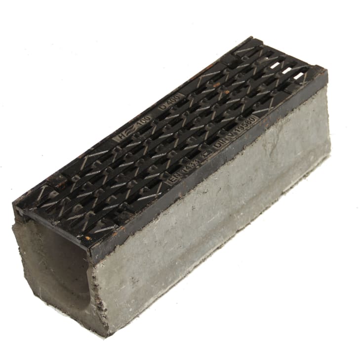 Duco Maxi 100 185 x 500 mm rende m/støbejernsrist, u/udløb, 40 t