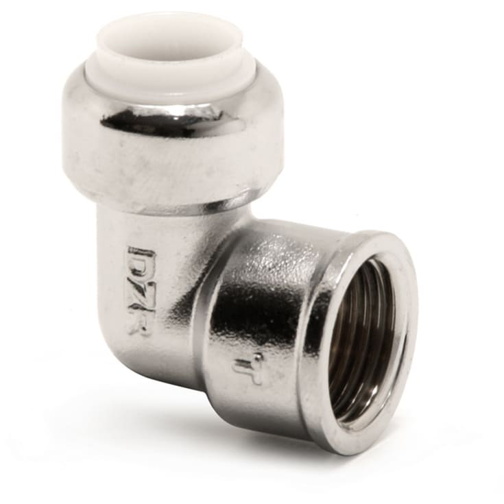 Tectite vinkelmuf 15 mm x 1/2" krom