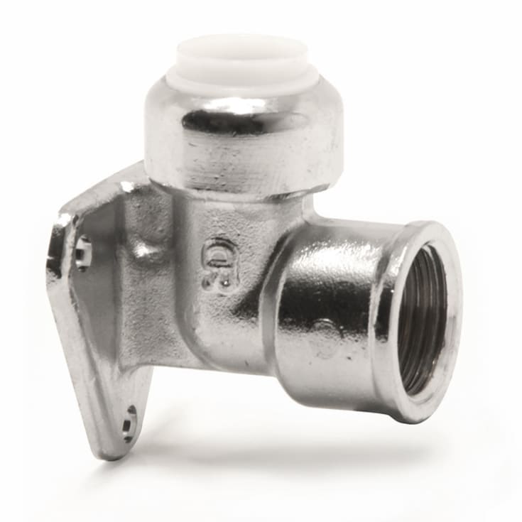 Tectite dækvinkel 15 mm x 1/2" krom