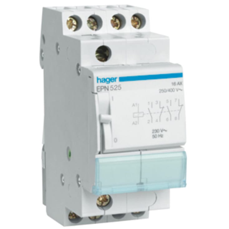 Vipperelé 16A 250V 2 slutte + 2 bryte 230V EPN525