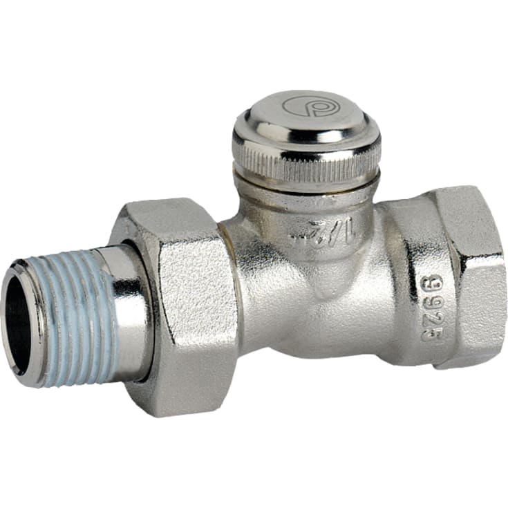 1/2" Forniklet returkobling ligeløbende