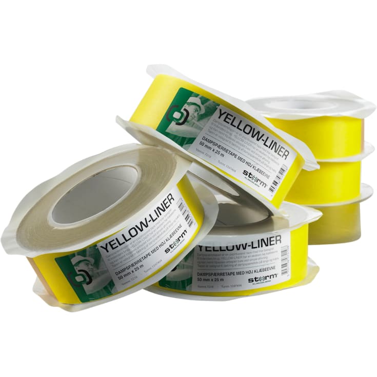 Eric Storm dampsperretape 5 cm x 25 m, gul
