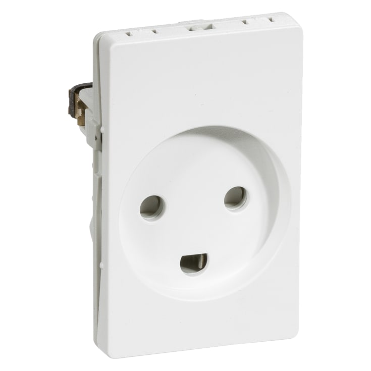 LK stikkontakt med jord, 1,5 modul, hvid