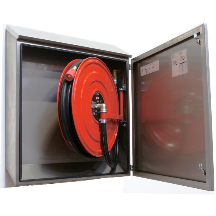 Falck slangeskab. Model 6 med skrå top og bund. Vandtæt