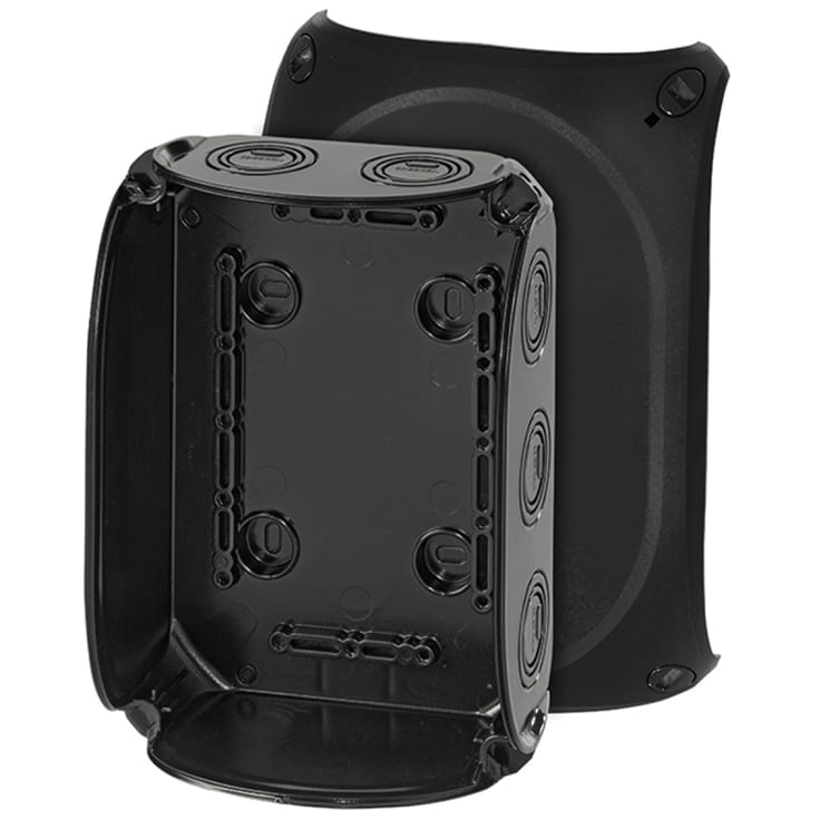 Kvik Forgreningsdåse KF1000B 180x130 mm M20-32 uden klemmer sort