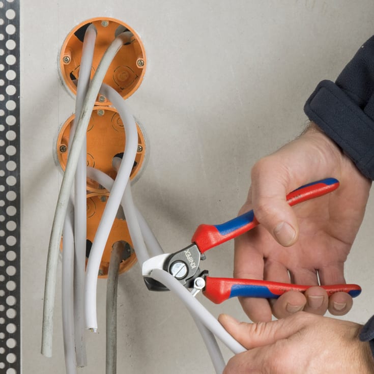 KNIPEX 9522-165mm kabelkutter med åpningsfjær