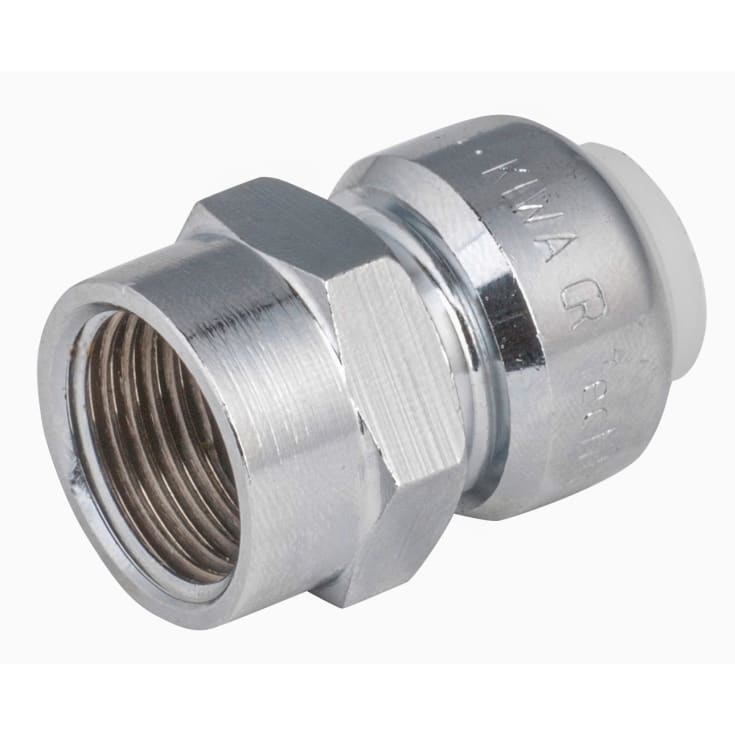 Tectite overg.muffe 15 mm x 1/2" krom