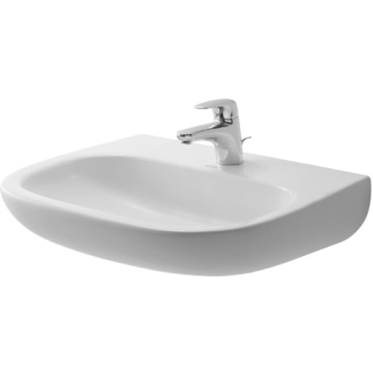 Duravit D-kode vegghengt servant, 60x46 cm, hvit