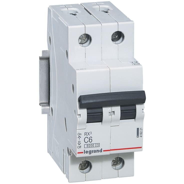 Automatsäkring RX3 C 20A 2P, 2M, 6kA