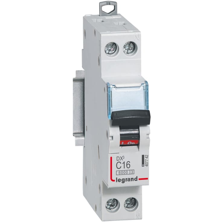 Legrand DX3 automatsikring, C, 1P+N, 16A