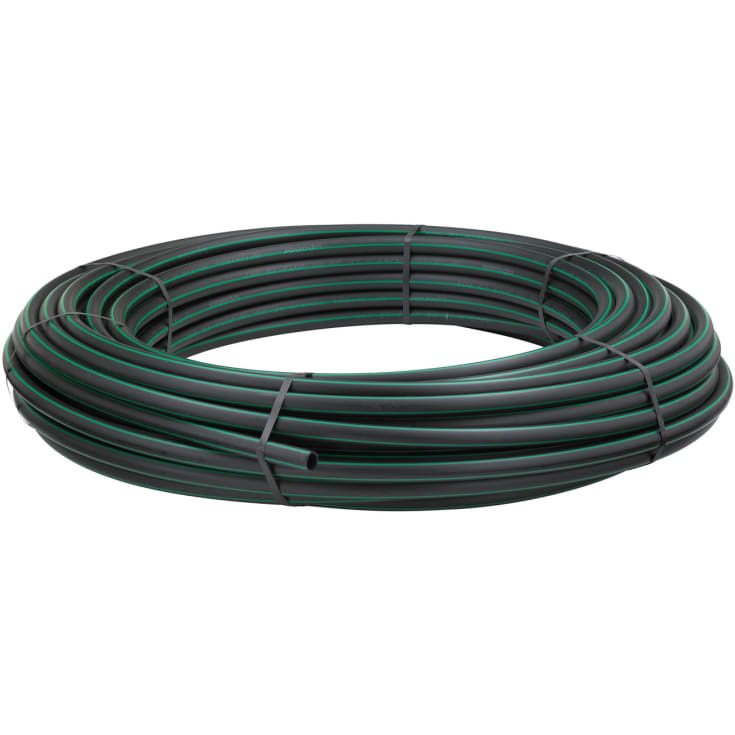 100 meter Uponor 40 mm SDR11 PE-kabelrør, glat/glat, 100 m, sort/grøn