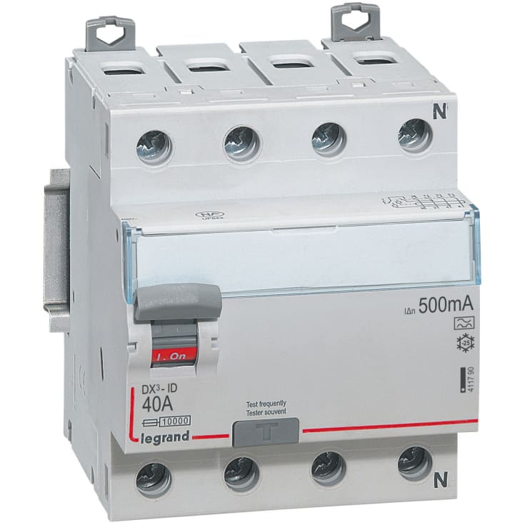 Fejlstrømsafbryder DX3 PFI 63A 100mA, 4P, 4M, 10kA, type A