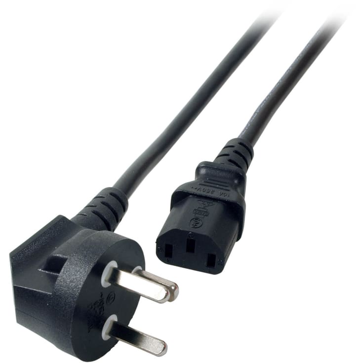 Netledning EDB vinkel - Apparat stik C13, 3,0M sort
