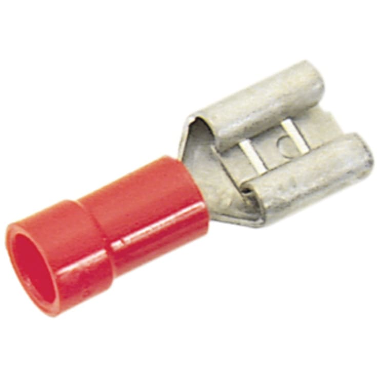 100 stk Isoleret Spademuffe A1507FLST 0,5-1,5 mm² rød 6,3x0,8 Tinbronze