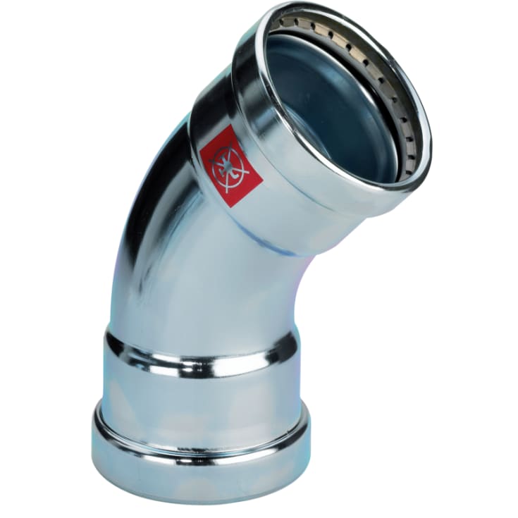 76,1 mm Prestabo böj 45° uttag/sockel