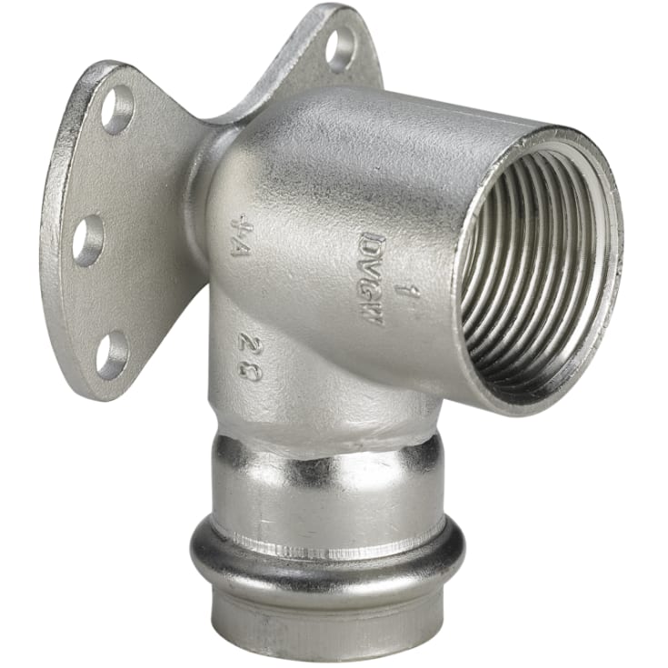 5 stk 18 mm x 1/2" Sanpress Inox vægfitting