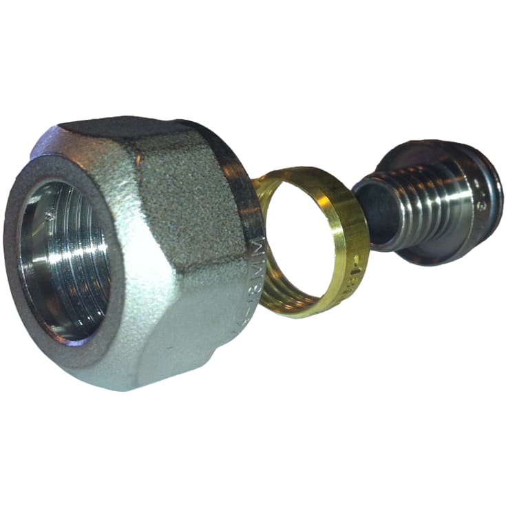 Forskruningssæt 3/4" til PE og PEX rør, 15 mm