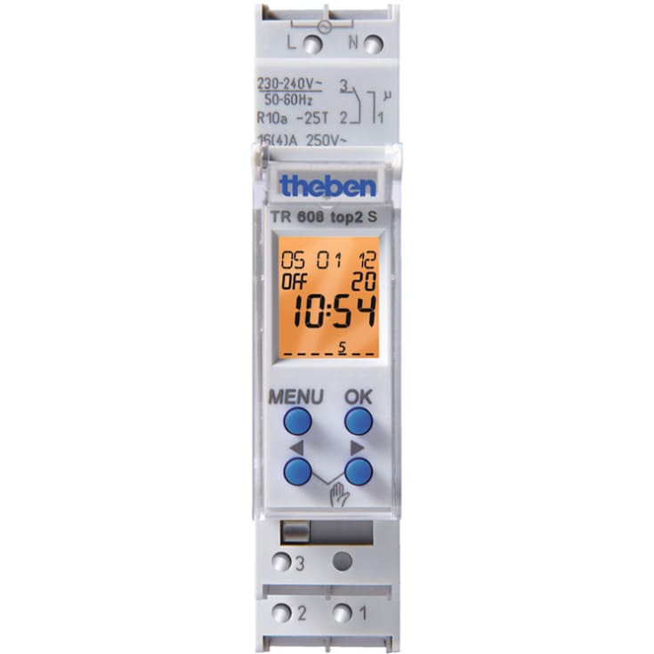 Digital uketimer TR608S TOP2, 1 kanal, 1 modul
