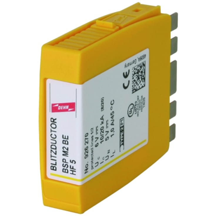 Transientbeskyttelse lavstrømsblitsleder SP M2 BE HF 5