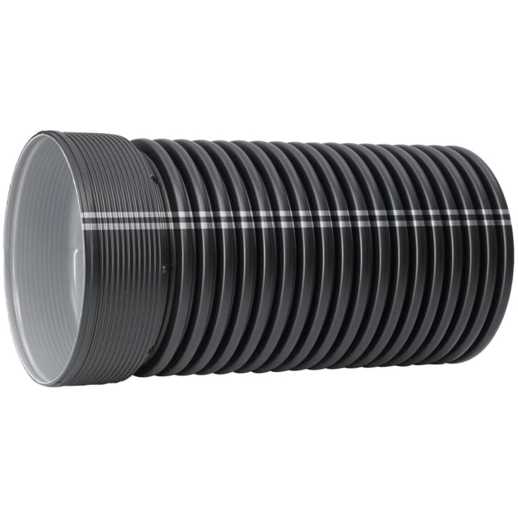 IQ DN300 338/296 x 6000 mm PP SN8 uslidset rør m/mf. u/gummiring