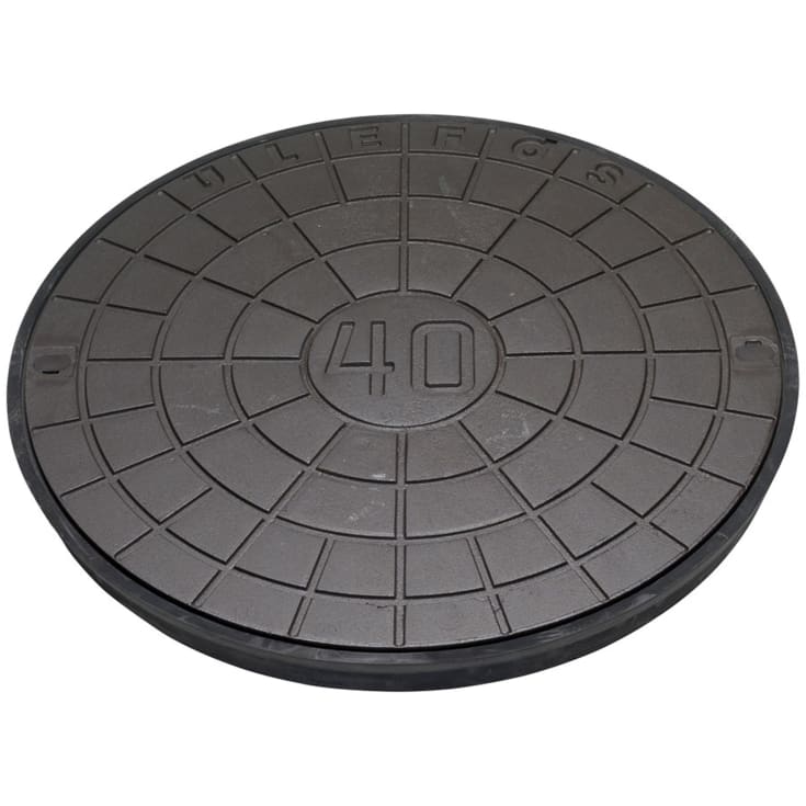 Ulefos 600 mm dæksel med UP-pakning, uden lås, 40 t, SG UN60A